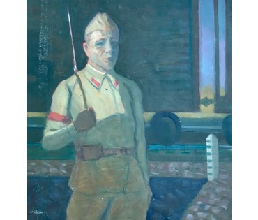 Назаренко Н. П. "На страже Родины", 1966 год; 61/55,7 см без рамы (артикул №1849) - фото №2