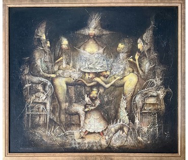 Малишевский С.А. "Королевская трапеза",1999 г. Холст, масло. Размер 110х95 см. (артикул №1868) - фото №1