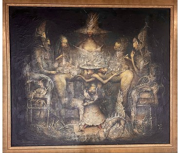 Каталожный Малишевский С.А. "Королевская трапеза",1999 г. Холст, масло. Размер 110х95 см. (артикул №1868) - фото №7