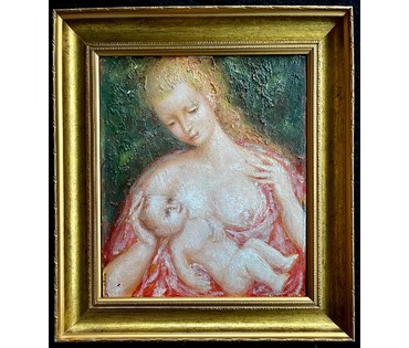 Кузьмич А.В. "Моя Мадонна", 1992 год; 30/36 см (артикул №1871) - фото №2
