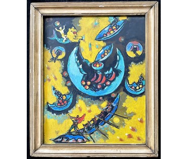 Кищенко А. М. «Планета Храмова». Картон. Масло. Размер: 40/50см; в родной раме:48/58см; (артикул №1919) - фото №1