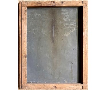 Иоанн Богослов с дарственной надписью на оцинкованной меди. 19/20 (до1907года) Размер 60х47 см. № 1950 (артикул №1950) - фото №5