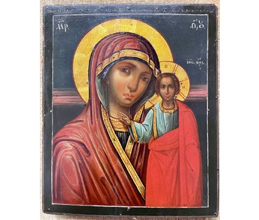 Казанская Богородица. 19век, Россия, Размер 27,5х23 см. № 1951 нет в наличии. (артикул №1951) - фото №4