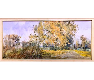 Пешкун В.П "Полесье" 2014г. Холст, масло. Размер 40х90 см. № 1959 (артикул №1959) - фото №1
