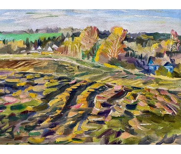 Чепик С.М " Чырвоная горка" 2019г. Холст,мсло. Размер 40х50см. (артикул № 1961) - фото №5