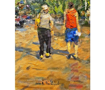 Потворов В.В "Перед грозой" 2021г. Холст,масло. Размер 60х80см. № 1962 (артикул №1962) - фото №5