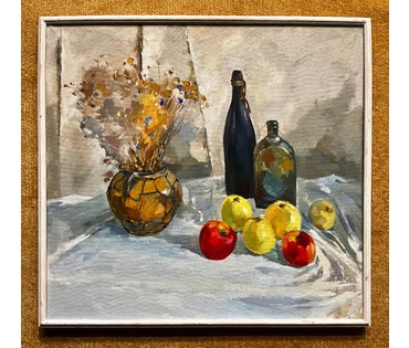 Шарипо П.П. " Восеньскі натюрморт" 2006г. Холст, масло. Размер 75х70 см. (артикул № 2008) - фото №1