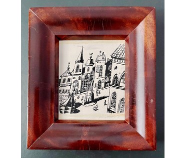 Селещук Н.М. "Ракета і я". Тушь. Размер 13х14,5 см. (артикул № 2042) - фото №4