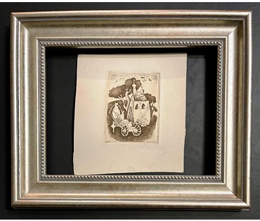 Селещук Н.М. "Царква" 1975г. Тушь,белила. Размер 5,5х7 см. № 2051 (артикул №2051) - фото №4