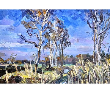 Романов С.Г. Пейзаж. Картон,масло. Размер 50х70 см. № 2059 (артикул №2059) - фото №2