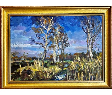 Романов С.Г. Пейзаж. Картон,масло. Размер 50х70 см. № 2059 (артикул №2059) - фото №1