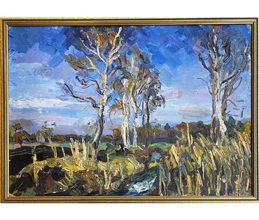 Романов С.Г. Пейзаж. Картон,масло. Размер 50х70 см. № 2059 (артикул №2059) - фото №3