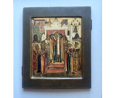 Воздвижение Креста Господня. Москва,17 век. Размер 31х36 см. № 2074 (артикул №2074) - фото №1