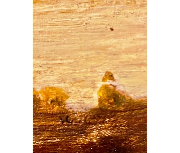 Гойен Ян Ван ,Goyen Jan van (1596-1656) "Рыбаки в гавани", масляная живопись на дубовой панели. Размер 34х45см. № 2075 (артикул №2075) - фото №8