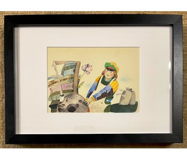 Селещук Н.М. Акварель к книге С.Папар "Мы-грамацеі".Размер 24х14 см. (артикул № 2083) - фото №1
