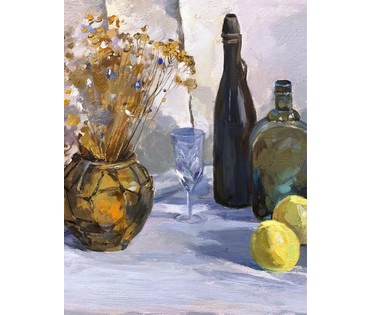 Шарипо П.П. "Восеньскі нацюрморт", 2006г. Холст, масло. Размер 55х66 см. № 2100 (артикул №2100) - фото №5