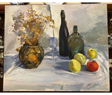 Шарипо П.П. "Восеньскі нацюрморт", 2006г. Холст, масло. Размер 55х66 см. № 2100 (артикул №2100) - фото №3