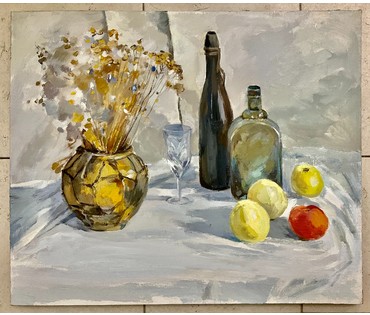 Шарипо П.П. "Восеньскі нацюрморт", 2006г. Холст, масло. Размер 55х66 см. № 2100 (артикул №2100) - фото №2