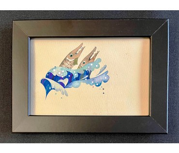 Селещук Н.М. Акварель к книге С.Папар "Мы-грамацеі!",1975г. Размер 10х15 см. № 2103 (артикул №2103) - фото №5