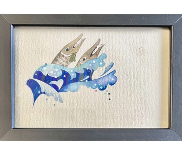 Селещук Н.М. Акварель к книге С.Папар "Мы-грамацеі!",1975г. Размер 10х15 см. № 2103 (артикул №2103) - фото №2