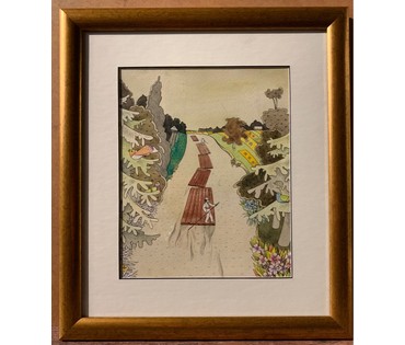 Селещук Н.М "Платы",1975г. Акварель,размер 20х24,5 см. № 2127 (артикул №2127) - фото №1