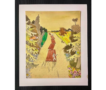 Селещук Н.М "Платы",1975г. Акварель,размер 20х24,5 см. № 2127 (артикул №2127) - фото №2