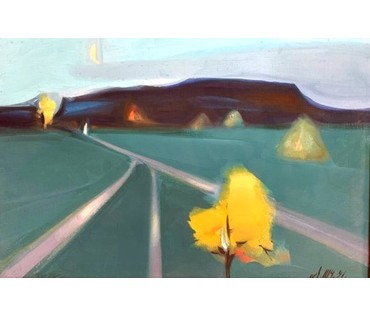 Щемелёв Л.Д Пейзаж, 1991г., холст, масло. Размер 72х52,5 см., без рамы 60х40 см. № 2148 (артикул № 2148) - фото №4