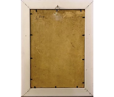 Картина "Хуторок" 1934г. Европа, ДВП, масло, размер с рамой 44Х33см, без 35х24 см., подпись автора. № 2149 (артикул №2149) - фото №2