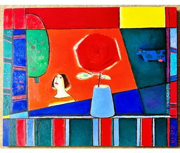 Костюченко В.К "Ультрамариновый вечер", 2021г. Холст,масло. Размер 60х75 см. (артикул № 2154) - фото №6