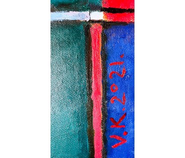 Костюченко В.К "Ультрамариновый вечер", 2021г. Холст,масло. Размер 60х75 см. (артикул № 2154) - фото №3