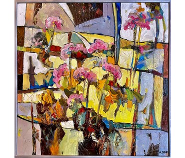 Левкович М.В "На пераломе лета", 2021г. Холст,масло. Размер 60х60 см. (артикул № 2155) - фото №2