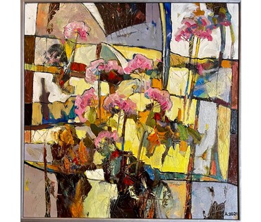 Левкович М.В "На пераломе лета", 2021г. Холст,масло. Размер 60х60 см. (артикул № 2155) - фото №6