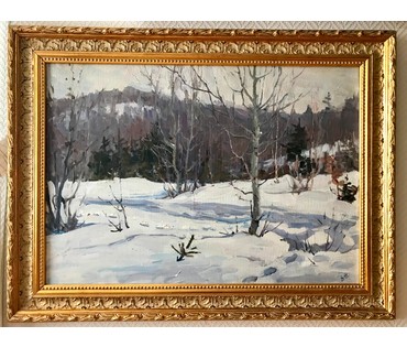 Жолток В.К " Март",1960 г. Холст, масло. Размер 54,5х77 см. (артикул №83) - фото №1