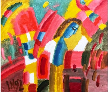 Клименко И.Д "Цветение красных каштанов", 1992г. Холст,масло. Размер 85х100 см. № 2204 (артикул №2204) - фото №2