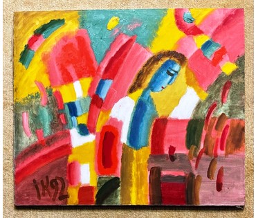 Клименко И.Д "Цветение красных каштанов", 1992г. Холст,масло. Размер 85х100 см. № 2204 (артикул №2204) - фото №4