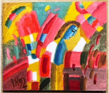 Клименко И.Д "Цветение красных каштанов", 1992г. Холст,масло. Размер 85х100 см. № 2204 (артикул №2204) - фото №5