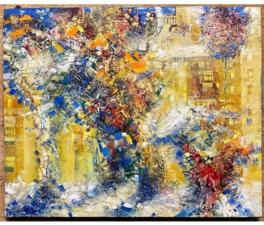 Шепелевич В.А. "Снег в городе", 2007г. Холст, масло. Размер 80х65 см. № 2210 (артикул №2210) - фото №3