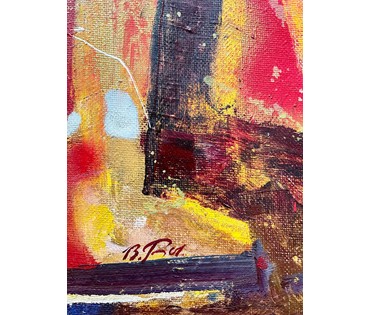 Герасимов В.А "Девушка с попугаем", 2001г. Холст, масло. Размер 62х50 см. № 2220 (артикул №2220) - фото №6