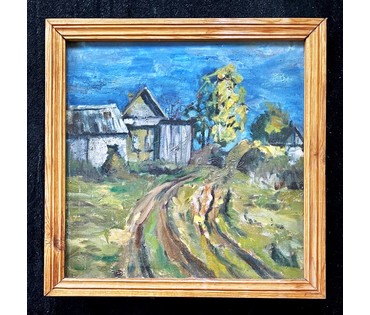 Кравцов В.П "Белорусский пейзаж". Холст, масло. Размер 50х50 см. С рамой 56х56 см. № 2279 (артикул №2279) - фото №3