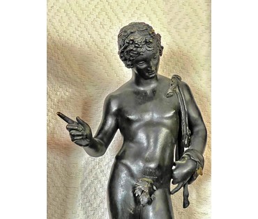 Скульптура "Нарцисс", автор Duret Francisque-Joseph (1804-1865). Патинированная бонза. Высота 40 см. № 2284 (артикул № 2284) - фото №8