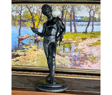 Скульптура "Нарцисс", автор Duret Francisque-Joseph (1804-1865). Патинированная бонза. Высота 40 см. № 2284 (артикул № 2284) - фото №1