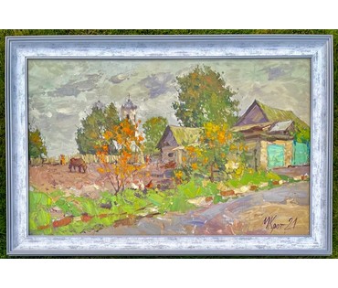 Крот М.Ф. "Пасмурный день". Холст. Масло. 2021 год. № 2293 (артикул №2293) - фото №1