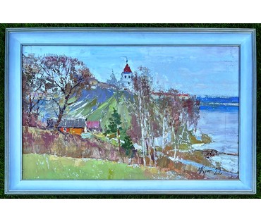 Крот М.Ф "Гродненский мотив", 2022г. Холст, масло. Размер 50х80 см. № 2314 (артикул №2314) - фото №3