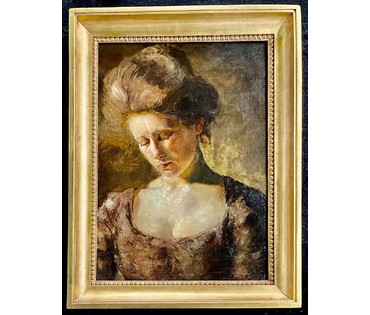 Munkacsy Michel Lieb (1844-1909) Женский портрет. Холст, масло.Размер 55х40 см. 11 категория по Соловьёву. № 2364 (артикул №2364) - фото №5