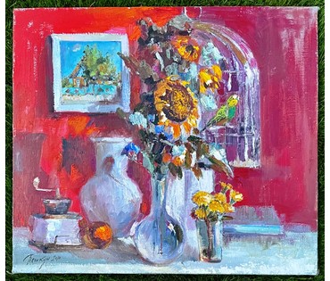 Пешкун В.П "Блики утра", 2010 г. Холст, масло. Размер 70х80 см. № 2370 (артикул №2370) - фото №1