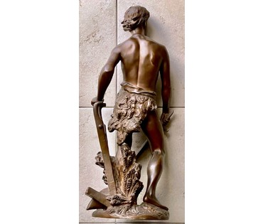 Скульптура "Devoir", "Долг".Патинированная бронза, Франция, 19 век. Автор A.E Gaudez (1845-1902) Подпись автора. Высота 55 см. № 2371 (артикул №2371) - фото №14
