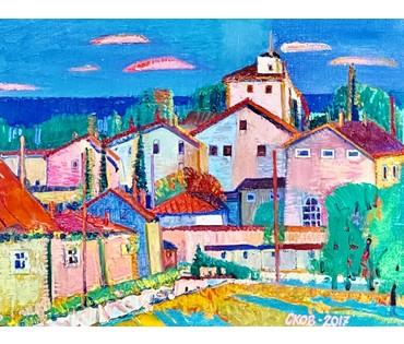 Сковородко О.А "Крымское утро", 2017г. Холст, масло. Размер 41х55см. № 2386 (артикул №2386) - фото №5