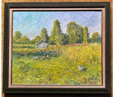 Архипов Г.В "Курочки", 2021г. Холст, масло. Размер 50х60 см. № 2389 (артикул №2389) - фото №6