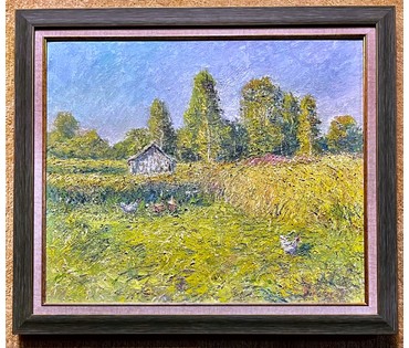 Архипов Г.В "Курочки", 2021г. Холст, масло. Размер 50х60 см. № 2389 (артикул №2389) - фото №5