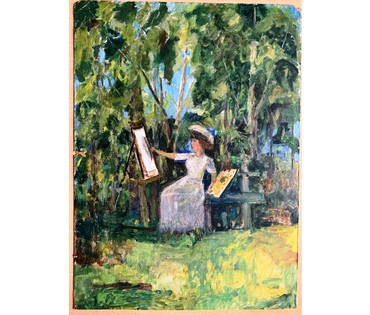 Гавриленко П.Н. Картон, масло. 1959г. Размер без рамы 47,5х35 см. № 2394 (артикул №2394) - фото №2